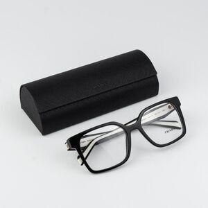 Prada Women Eyeglasses Black Square PRB03V 16K1O1 NEW AUTHENTIC